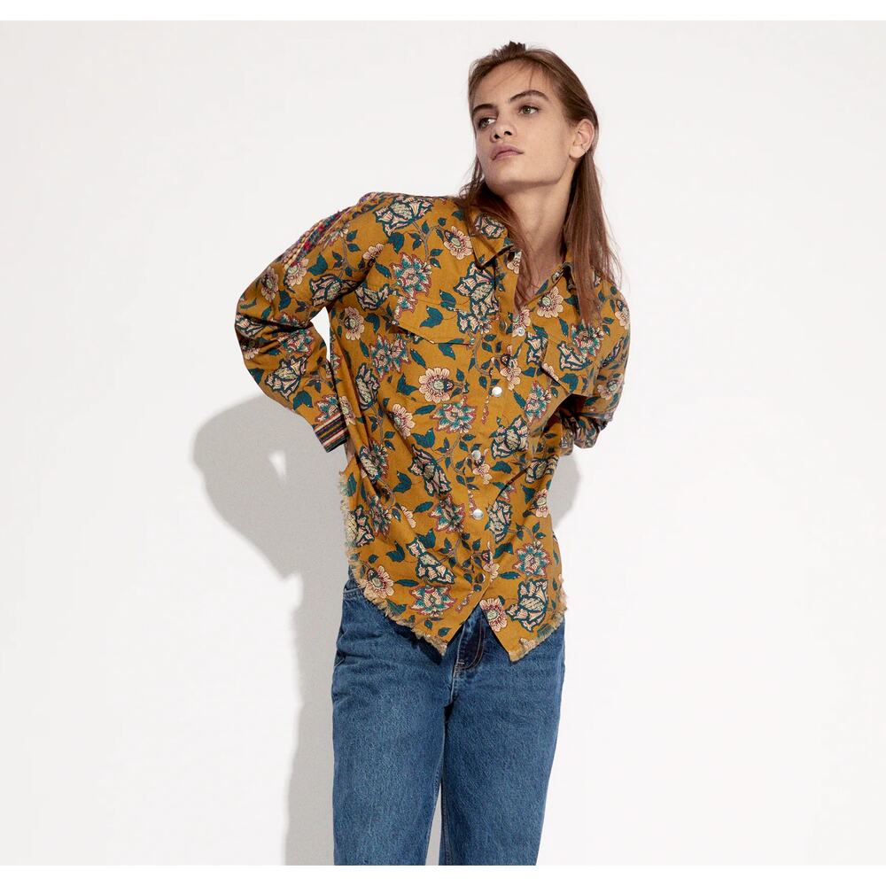 Zara Western Boho Floral Jacket NWT - Picture 12 of 16